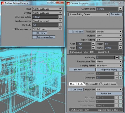 Baking Camera settings