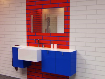 red and blue test crazy color with kray